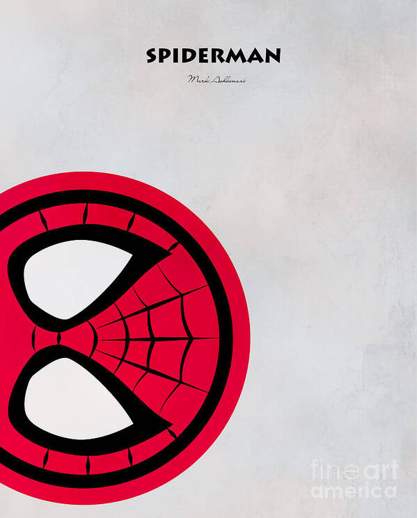 Spiderman Art Print featuring the digital art Spiderman 6 by Mark Ashkenazi