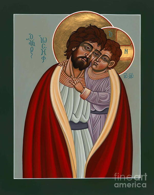 St. Joseph And The Holy Child Art Print featuring the painting St. Joseph and the Holy Child 239 by William Hart McNichols