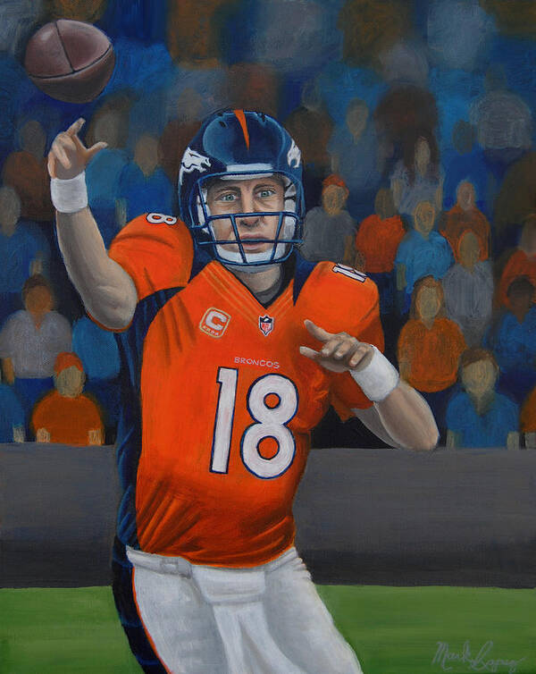 Sports Art Print featuring the painting Still the Mann by Mark Lopez