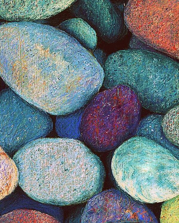 Stones Art Print featuring the pastel Stones in Pastel by Antonia Citrino