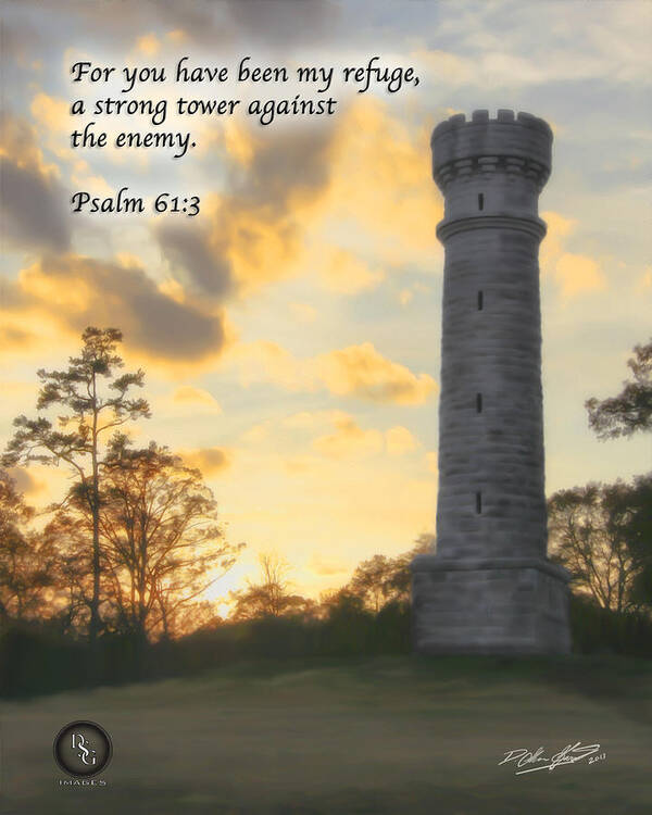 Christ Art Print featuring the painting Strong Tower by Shane Garrett