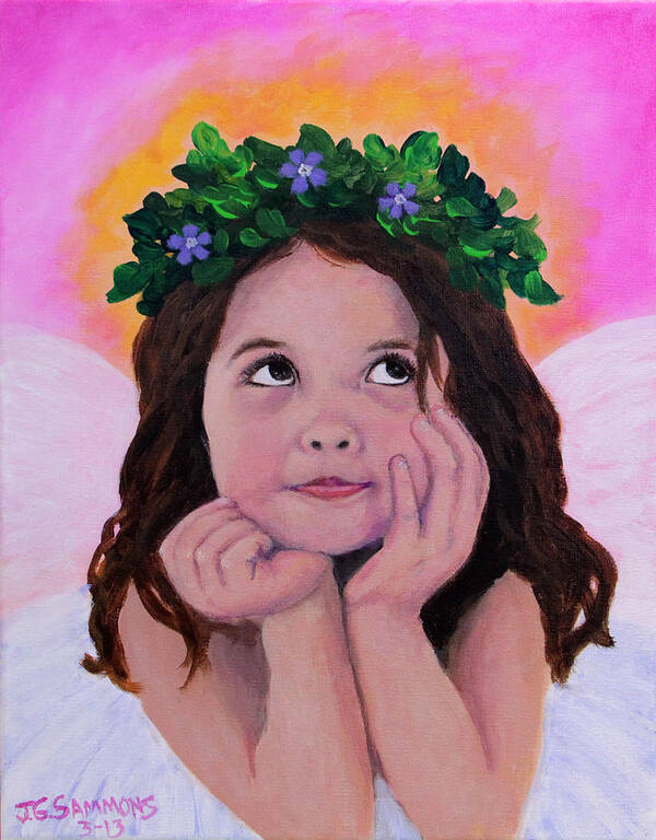 Child Portraits Art Print featuring the painting Sugar and Spice by Janet Greer Sammons