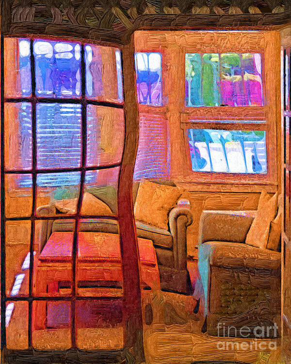 Abstract Art Print featuring the digital art Sun Porch by Kirt Tisdale