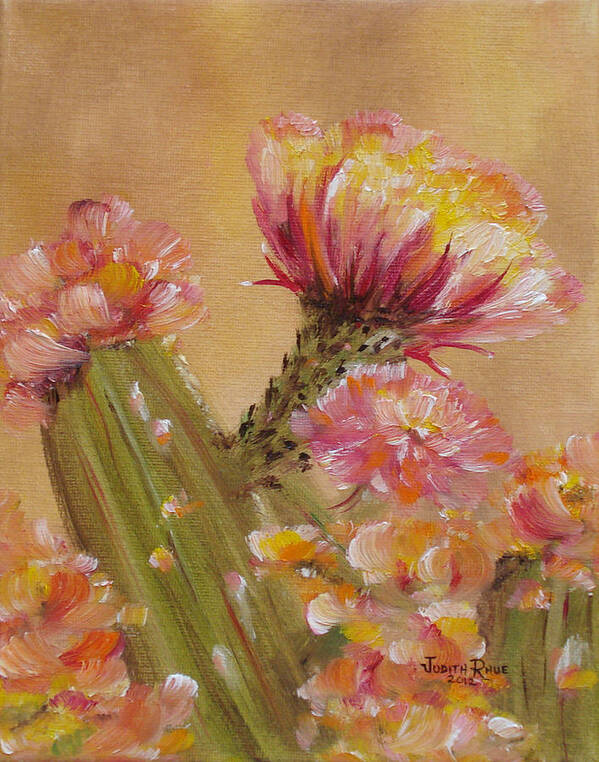 Cactus Art Print featuring the painting Sun Worshipper by Judith Rhue