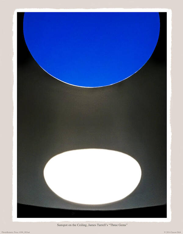 Turrell Art Print featuring the photograph Sunspot on Ceiling James Turrells Three Gems by Saxon Holt