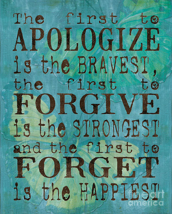 Inspirational Art Print featuring the painting The First to Apologize by Debbie DeWitt