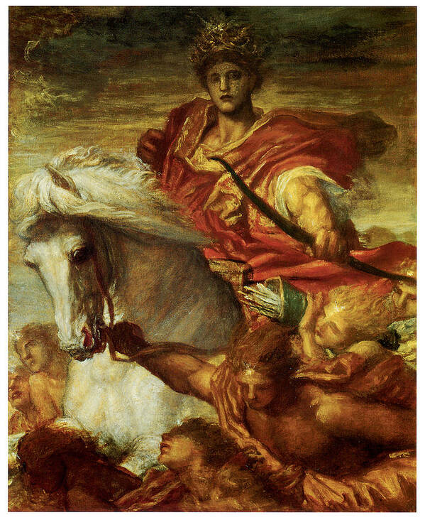 George Frededrick Watts Art Print featuring the painting The Four Horsemen of the Apocalypse by George Frederick Watts