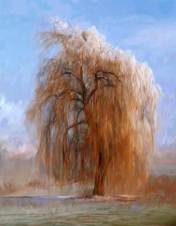 Tree Art Print featuring the painting The Lone Willow Tree by Portraits By NC