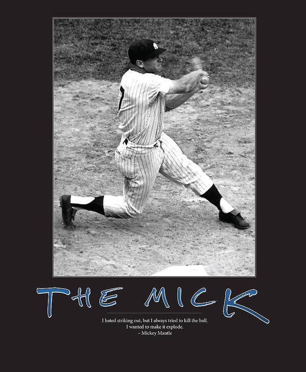 Retro Images Archive Art Print featuring the photograph The Mick Mickey Mantle by Retro Images Archive