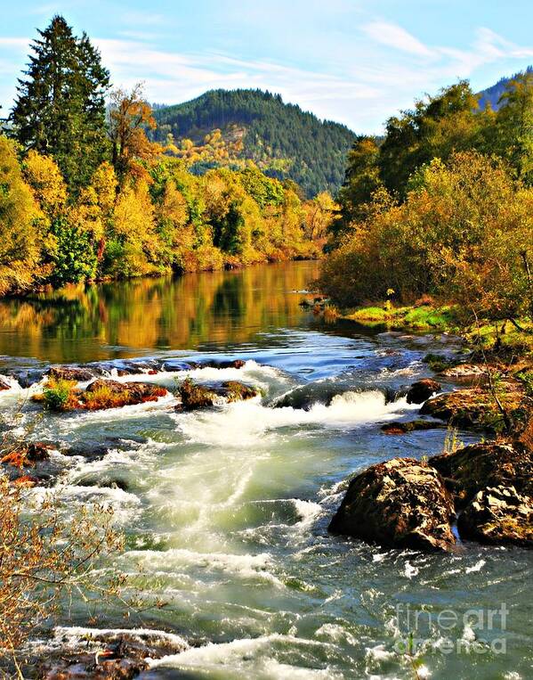River Art Print featuring the photograph The Row River in Oregon by Mindy Bench