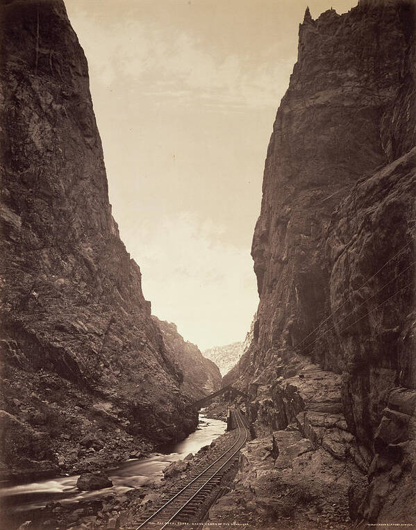 Royal Art Print featuring the drawing The Royal Gorge, Grand Cañon Of The Arkansas William Henry by Litz Collection