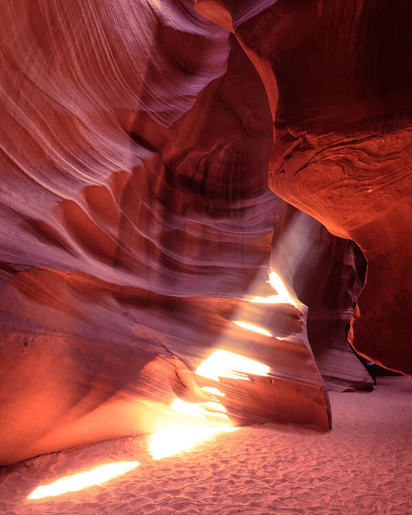 Upper Art Print featuring the photograph The Wizard of Antelope Canyon Navajo Nation Page Arizona by Silvio Ligutti