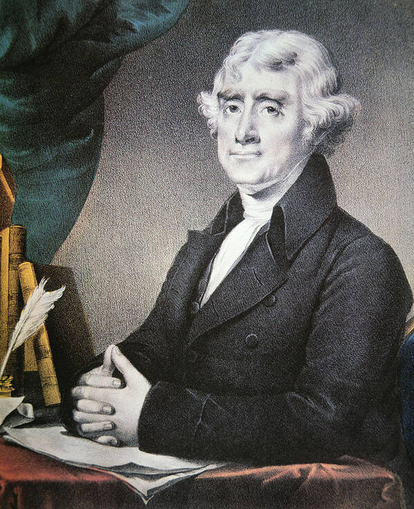 Thomas Jefferson Art Print featuring the painting Thomas Jefferson by Nathaniel Currier
