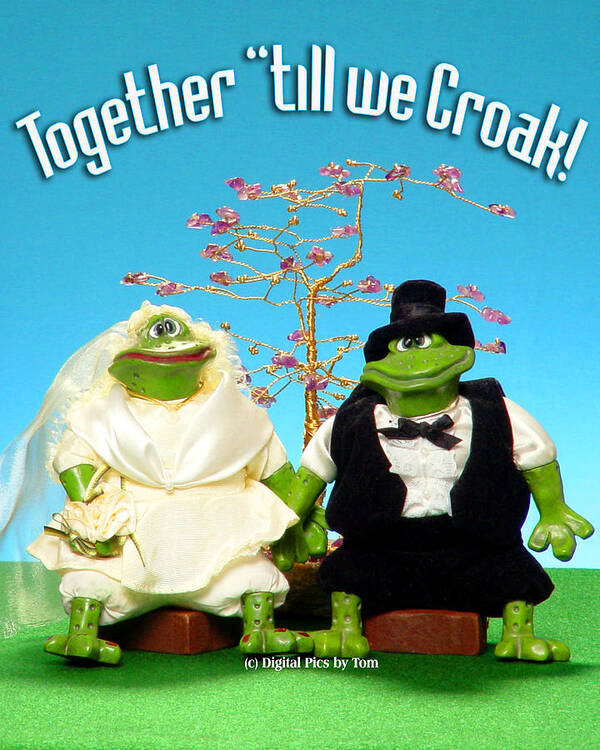 Marriage Art Print featuring the photograph Together 'till we Croak by Tom Baptist