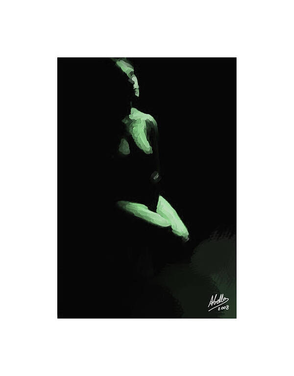 Anatomy Art Print featuring the painting Alone in the dark by Quim Abella