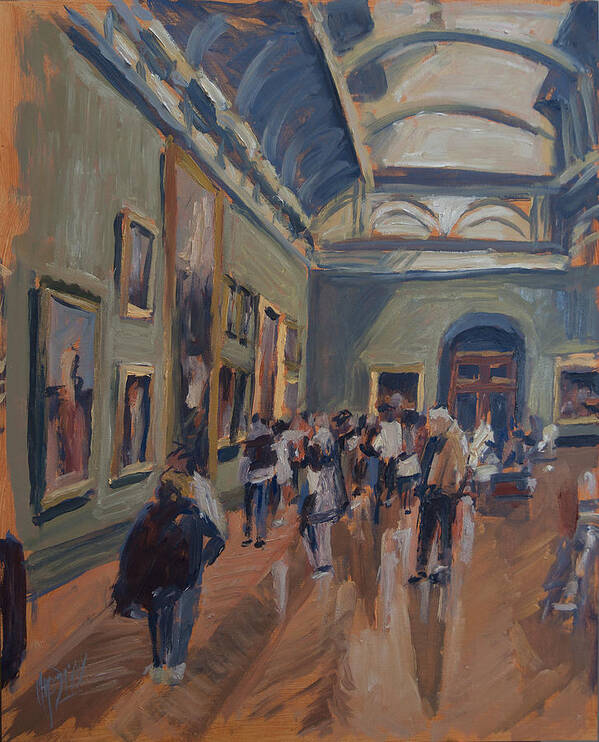National Gallery Art Print featuring the painting Visit to the National Gallery by Nop Briex