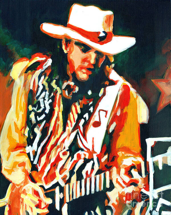  Art Print featuring the painting Voodoo Chile - Stevie Ray Vaughn by Tanya Filichkin