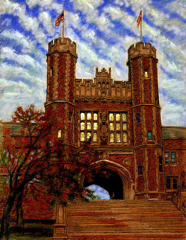 Washington University Art Print featuring the painting Washington University by John Lautermilch