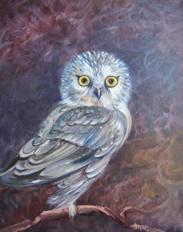 Bird Art Print featuring the painting Who's Looking at You by Sherry Strong