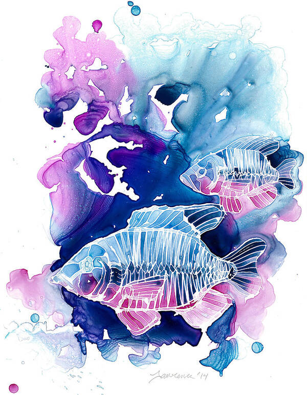 Fish Art Print featuring the painting Wild Water by Mike Lawrence