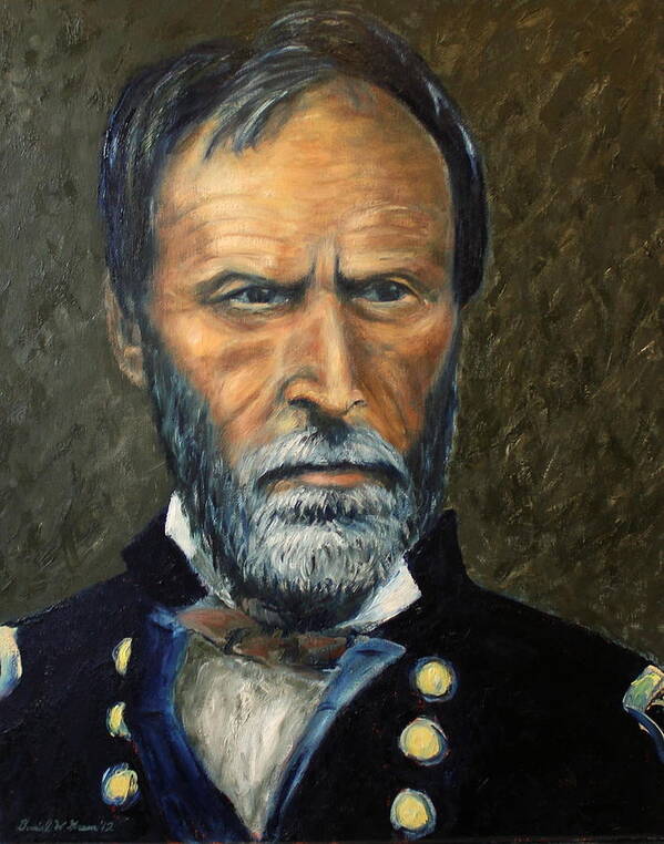 Willam T. Sherman Art Print featuring the painting William T. Sherman by Daniel W Green
