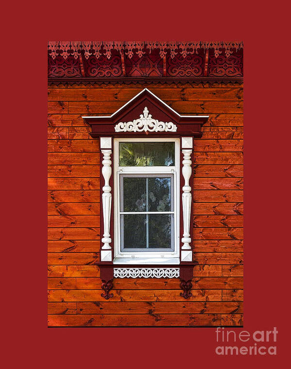 Window In Red Art Print featuring the photograph Window in Red by Elena Nosyreva