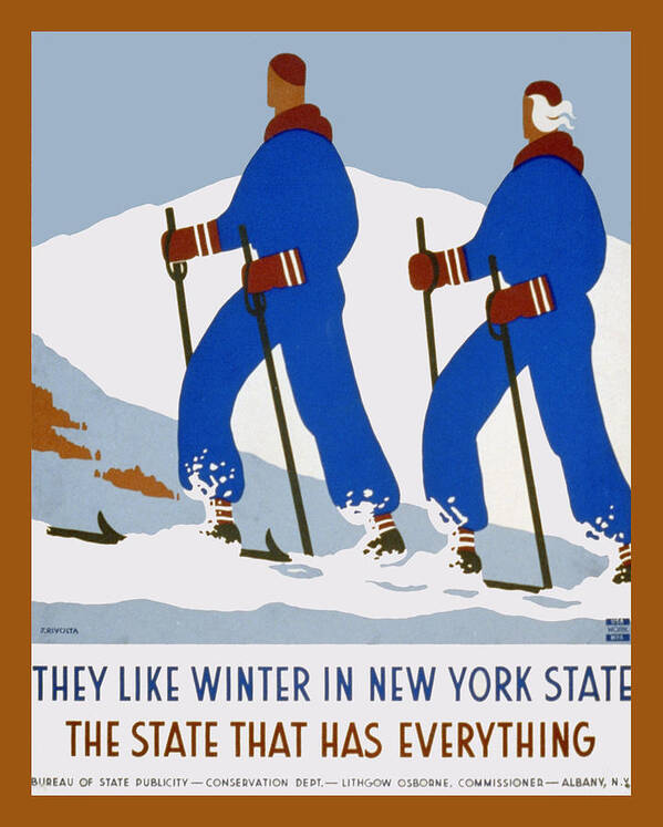 Winter In New York State Art Print featuring the digital art Winter In New York State by Unknown