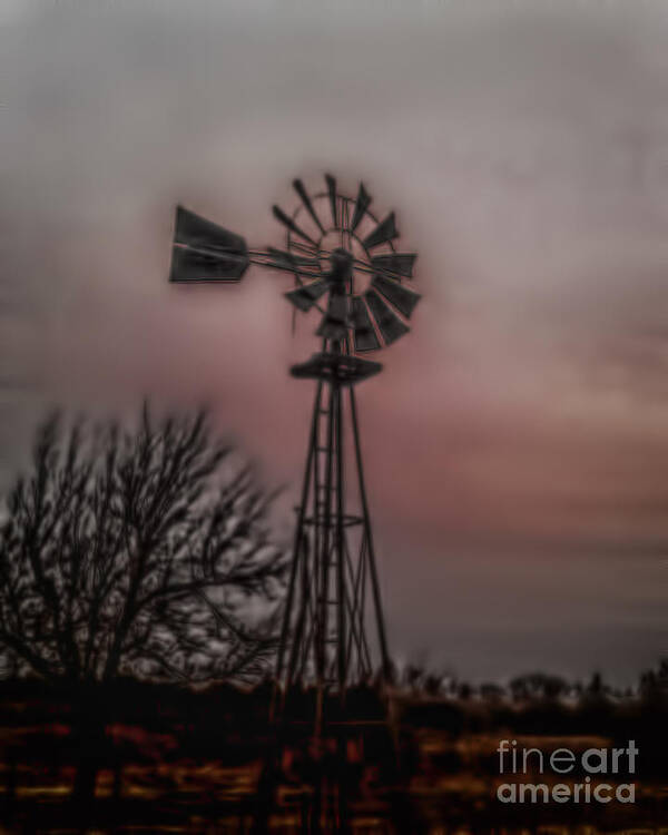Windmill Art Print featuring the photograph Sinister Windmill #1 by Jeremy Linot
