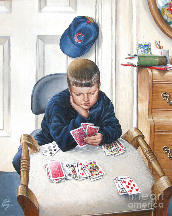 Portrait Art Print featuring the painting The House Player by Bob George