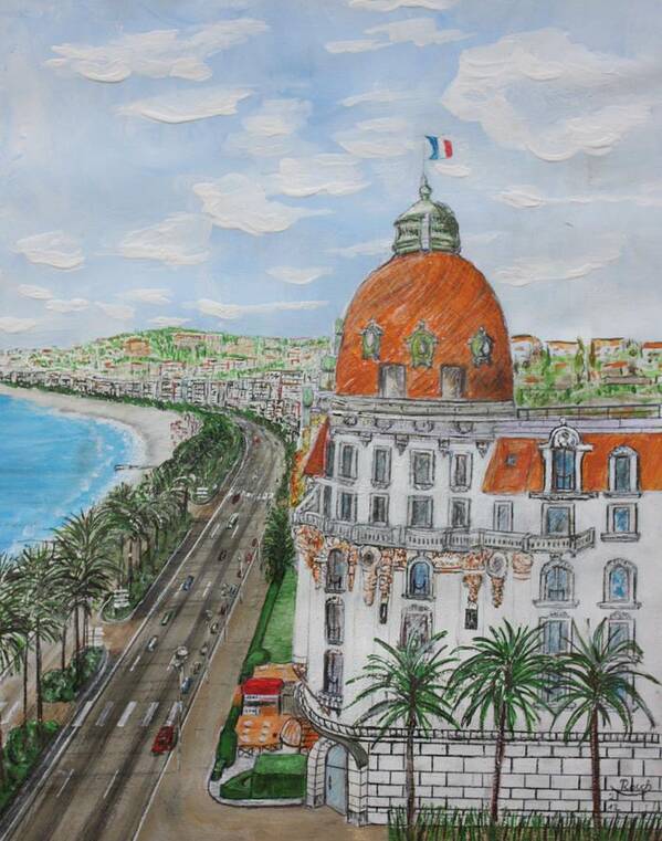Coast Art Print featuring the painting Nizza #2 by Klaus Rach