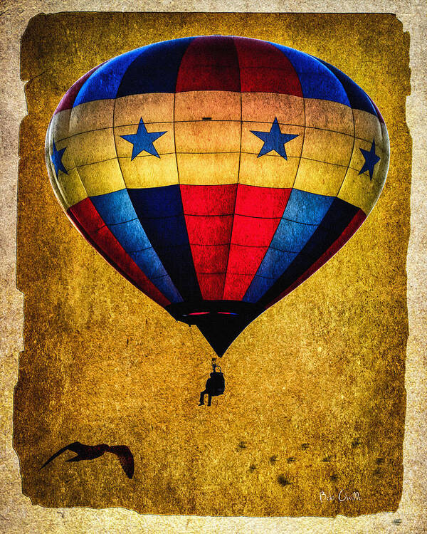  Vintage Art Print featuring the photograph A Man and his balloon by Bob Orsillo