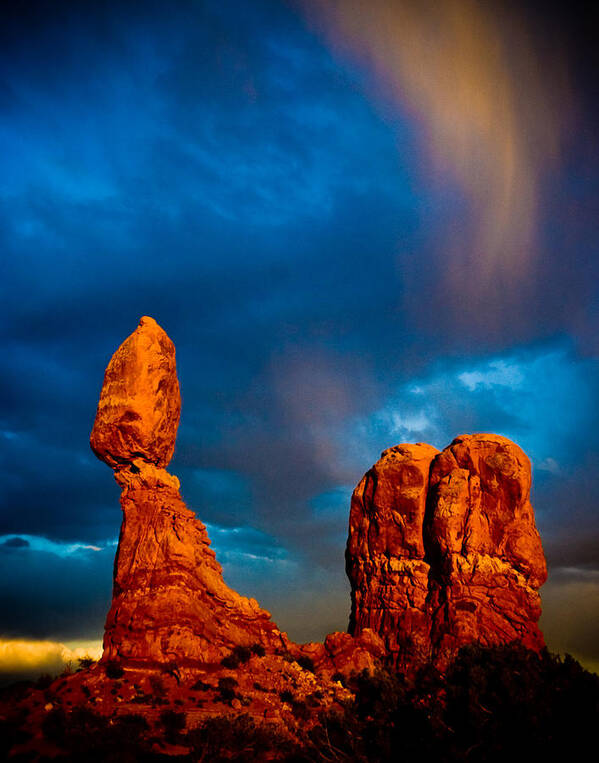 Landscape Art Print featuring the photograph Balanced Rock by Mickey Clausen