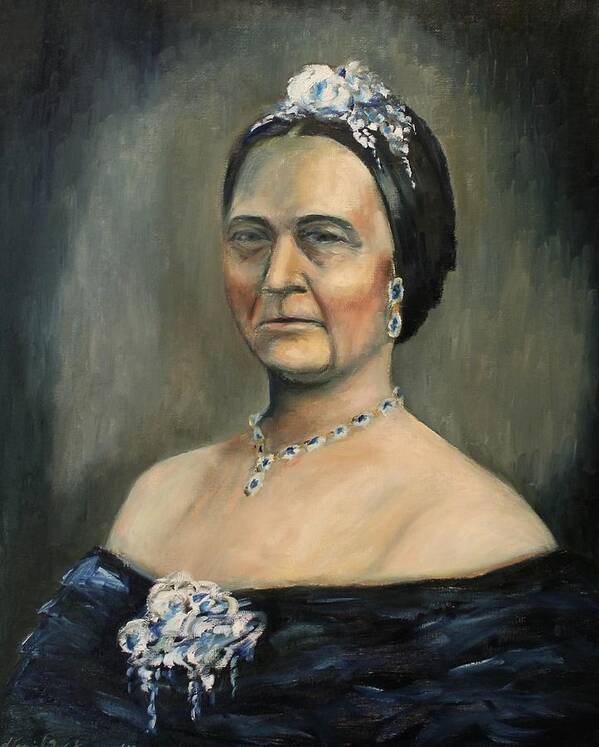 Mary Todd Lincoln Art Print featuring the painting Broken - Lincoln Portrait #9 by Daniel W Green