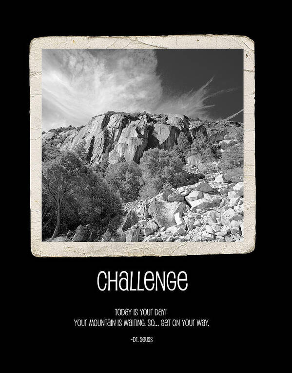 Challenge Art Print featuring the photograph Challenge by Bonnie Bruno