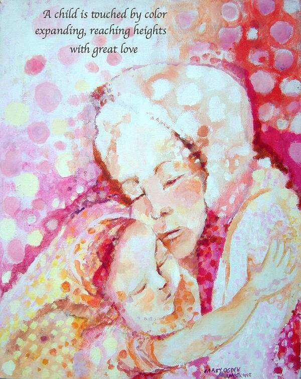 People Art Print featuring the painting Child Of Love by Mary Armstrong