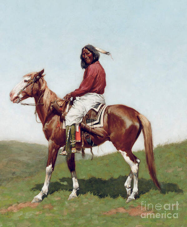 Comanche Brave Art Print featuring the painting Comanche Brave by Frederic Remington