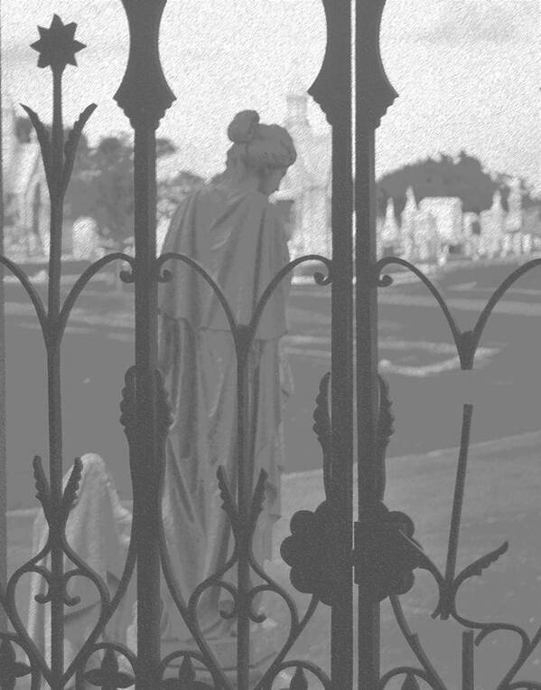 Cemetery Art Print featuring the photograph Departing Sorrow by Cheri Randolph