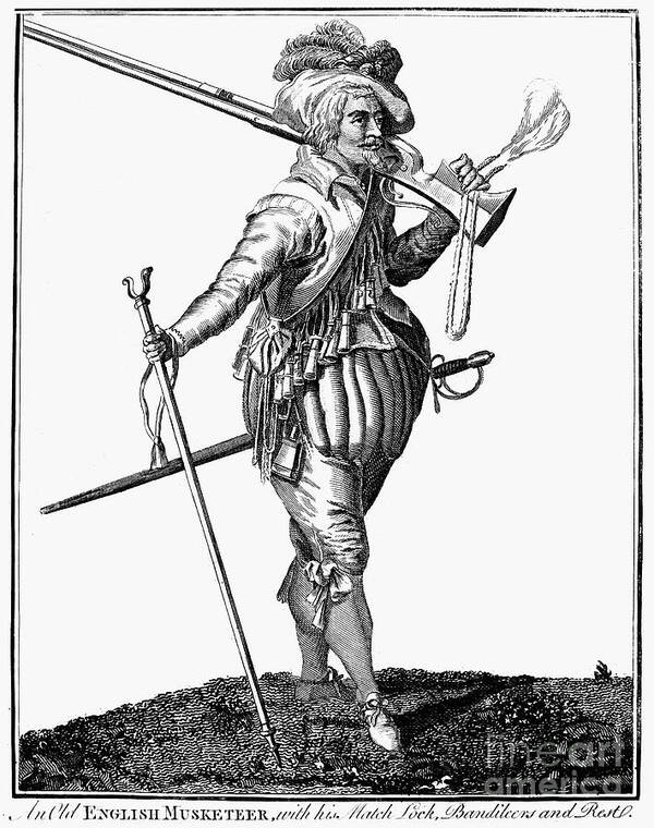 16th Century Art Print featuring the photograph English Musketeer by Granger
