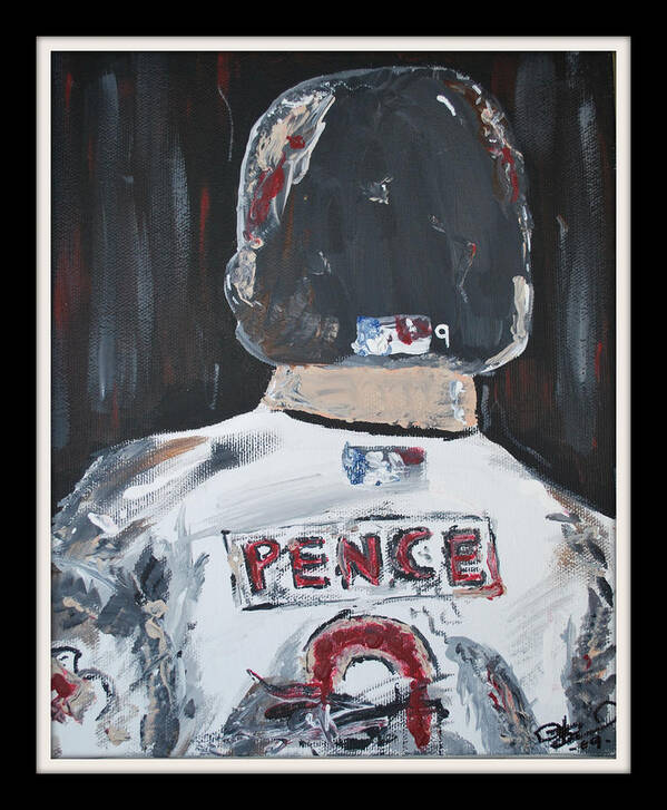 Hunter Pence Art Print featuring the painting Hunter Pence by Leo Artist