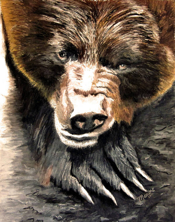 Bear Art Print featuring the painting Is It Spring Already? by Maris Sherwood