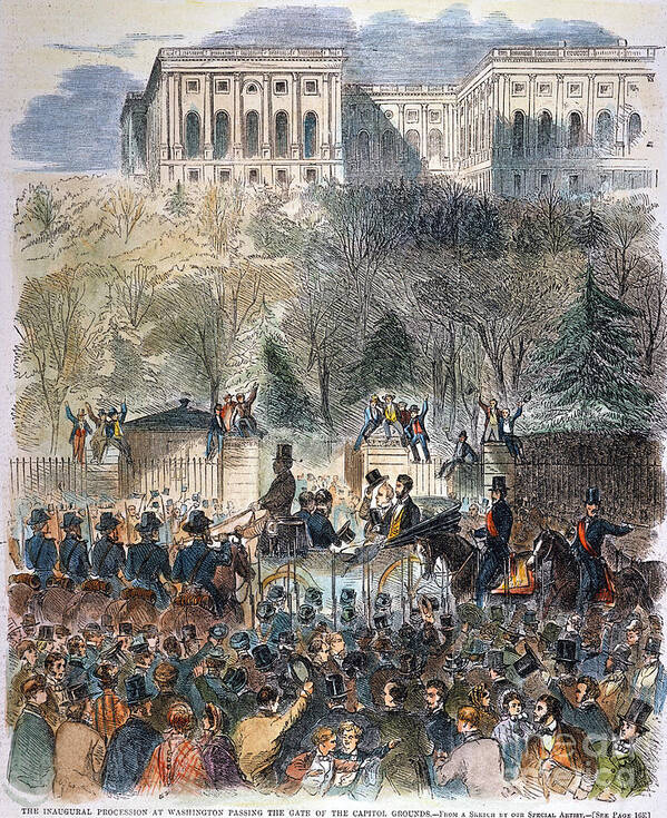 1861 Art Print featuring the photograph Lincoln Inauguration by Granger