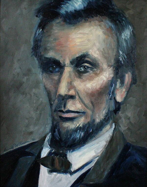 Abraham Lincoln Art Print featuring the painting Lincoln Portrait #2 by Daniel W Green
