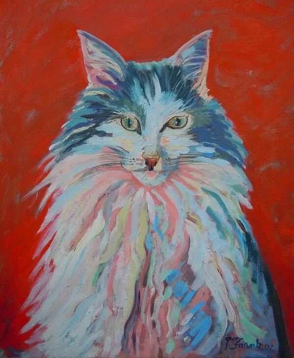 Cat Art Print featuring the painting Lovely Star by Francine Frank