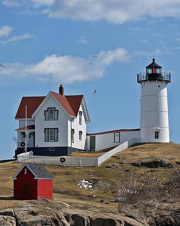 Nubble Light Art Print featuring the photograph Nubble Light III by Joe Faherty