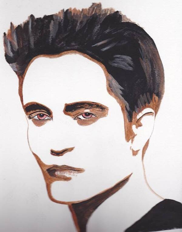 Robert Pattinson Art Print featuring the painting Robert Pattinson 12 by Audrey Pollitt