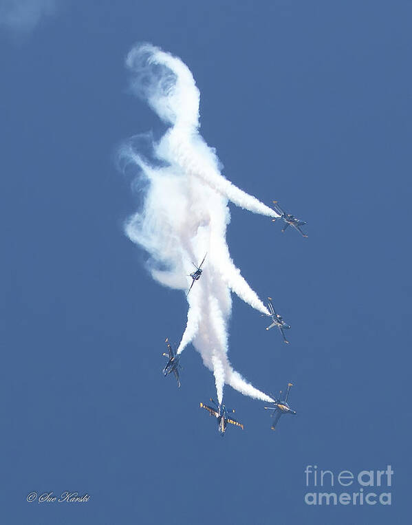 Airshow Art Print featuring the photograph Separate Angels by Sue Karski