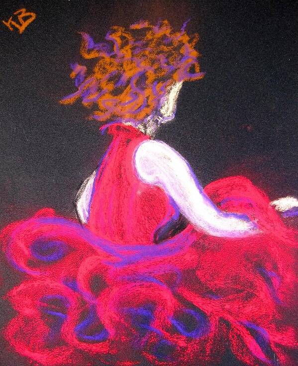 Woman Dancing Art Print featuring the painting The Twirl by Kathryn Barry