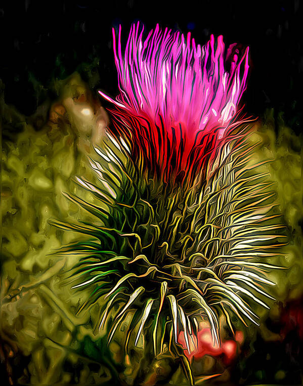 Macro Art Print featuring the photograph Thistle by Jim Painter