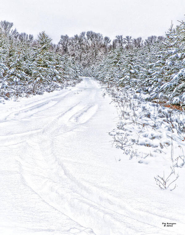 Snowy Road Art Print featuring the photograph Where I Live by Peg Runyan