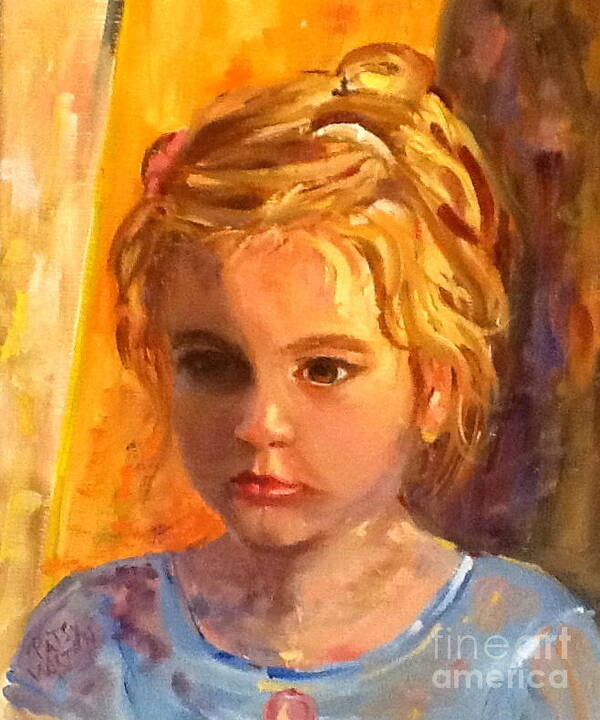 Children Art Print featuring the painting Willa by Patsy Walton